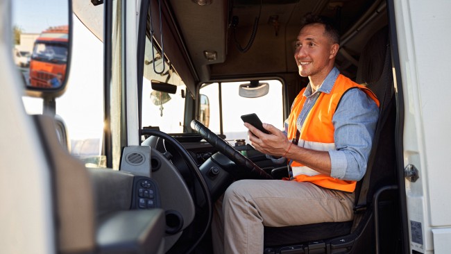Supplier in truck